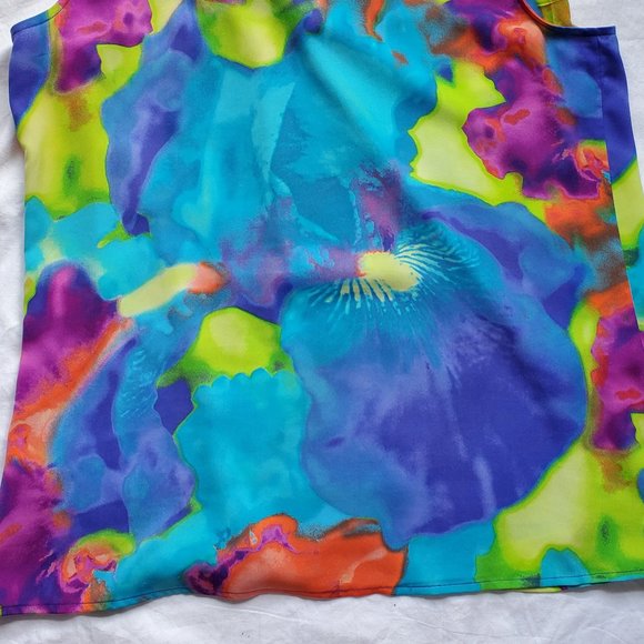 Worthington sz L tank top-gathered V neck off to 1 side - Picture 5 of 5